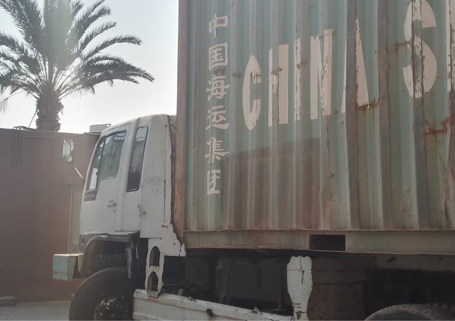 Loading an export shipment at a client's warehouse