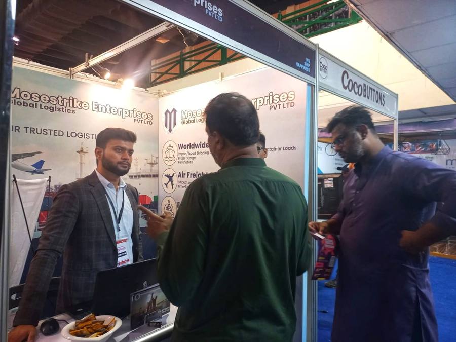 Mosestrike team at their expo booth